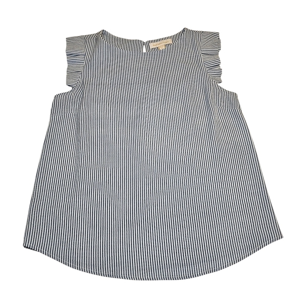 Monteau Los Angeles Women's Sleeveless Striped Top‎ Size Medium